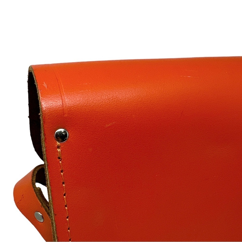 The Cambridge Satchel Company Classic Leather Satchel Crossbody in Orange - Picture 5 of 12